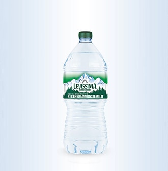 Bottiglia Levissima naturale da 1 litro in R-PET Bottiglia Levissima naturale da 1 litro in R-PET